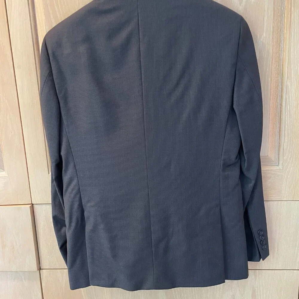 Jos. A. Bank Men's Dark Brown Single-Breasted Suit Jacket with Rust Lining